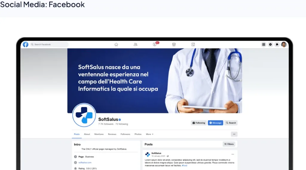 SoftSalus Facebook page design